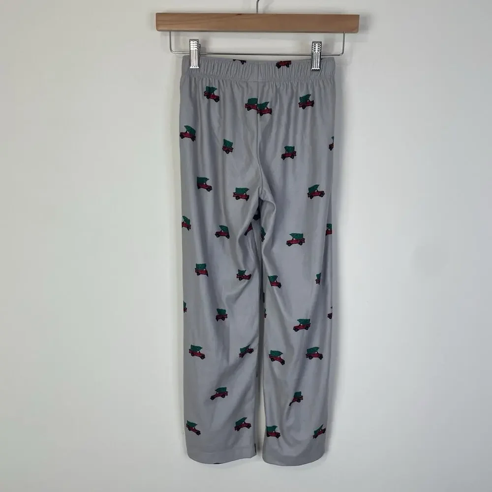 J. Crew Factory Boys' Printed Flannel Pajama Pant Christmas Tree Holiday Med 8-9